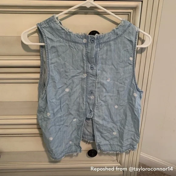 Anthropology | Polka Dot Chambray Tank - Picture 3 of 7